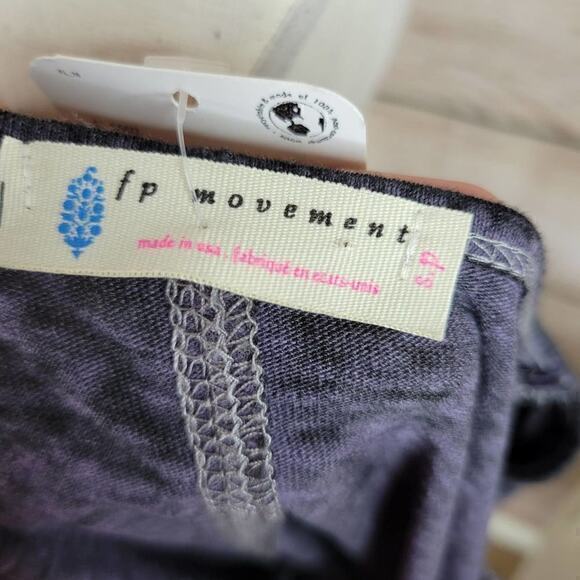 NWT Free People Split Sides Raglan Tee Purple Small - Picture 6 of 8